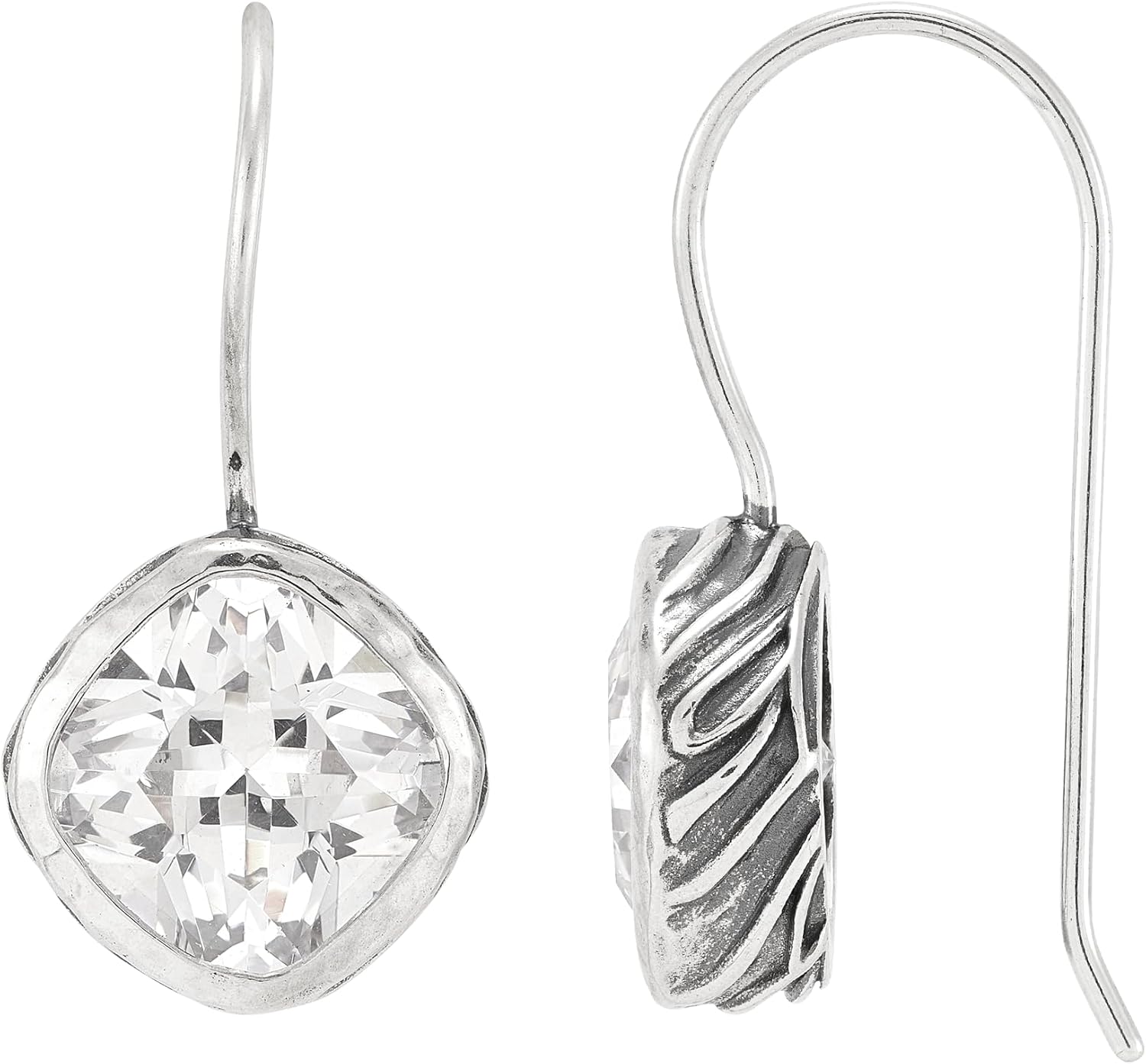 Silpada 'You're My Rock' Sterling Silver Cubic Zirconia Drop Earrings - Image 2
