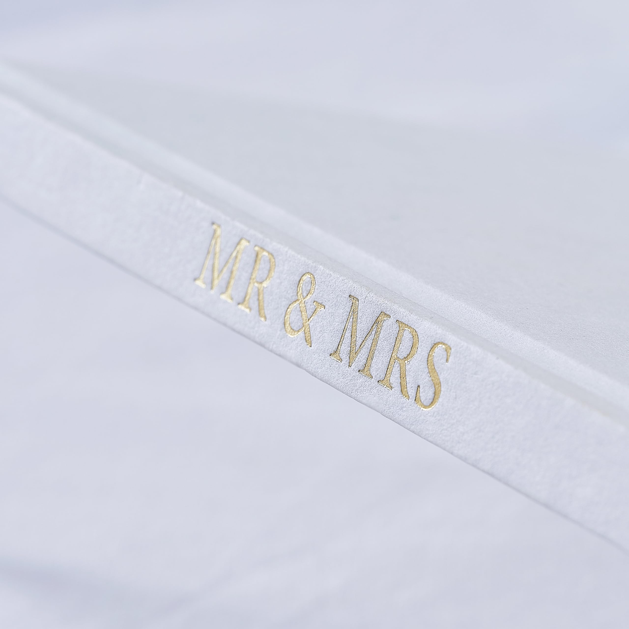 Ginger Ray White Embossed Wedding Guest Book with 32 Gold-Edged Pages Ribbon Bookmark