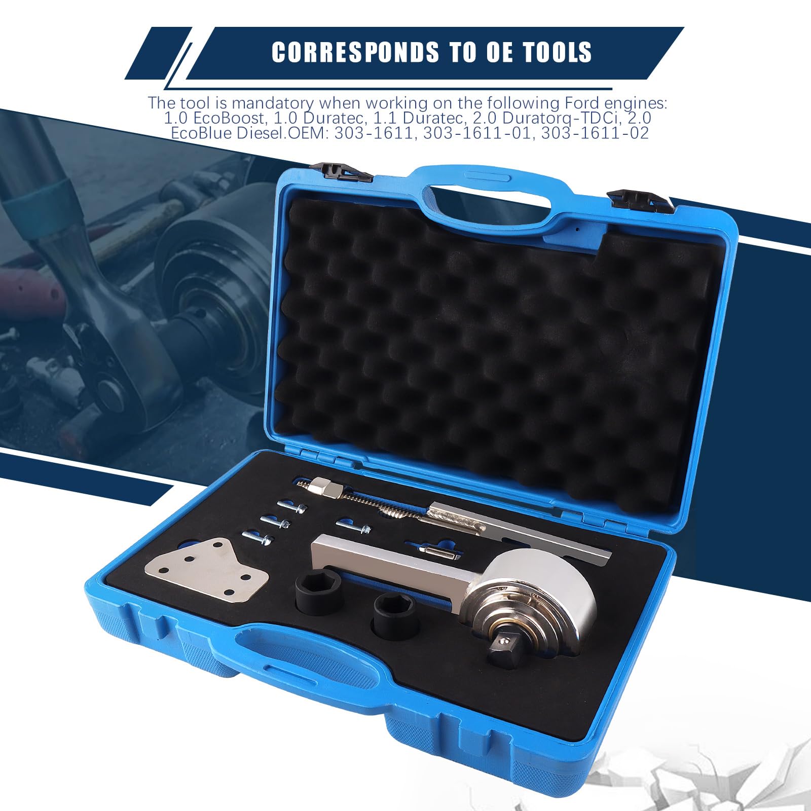 KAISAL Kit Multiplicateur De Couple Pour Moteurs Ford EcoBoost Duratec - Outil Dépose Poulie Vilebrequin