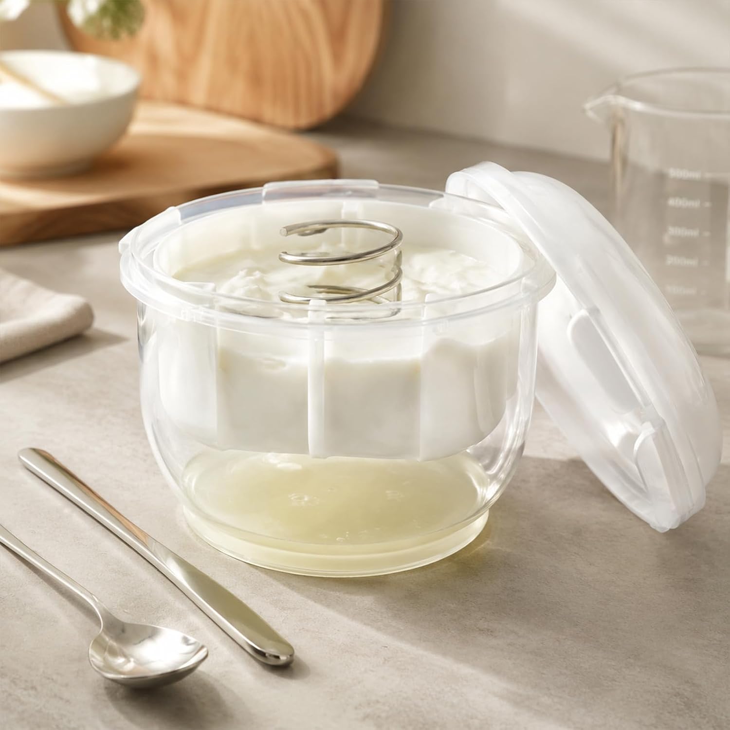 Yogurt Strainer,3.2QT Yogurt Maker with Ultra-Fine Mesh Strainer Basket