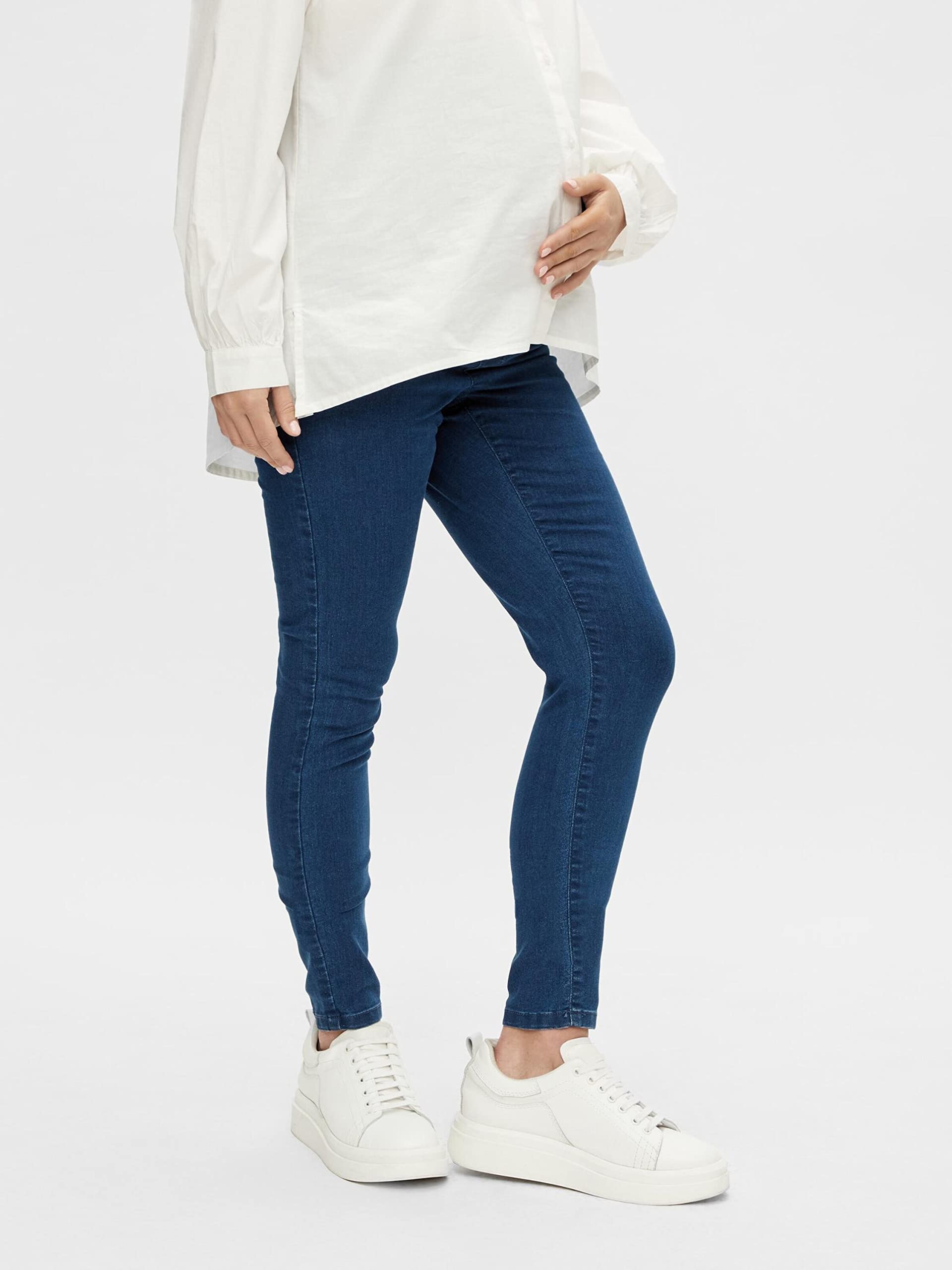 MAMALICIOUS Damen Jeans Echo Blue Denim M