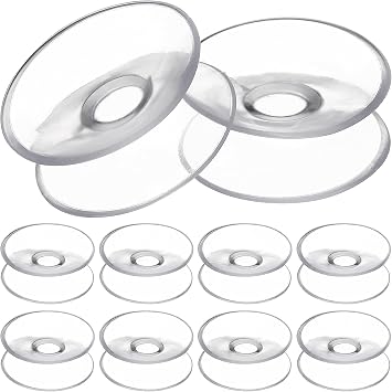 iplusmile 20Pcs Double Sided Suction Cups 0.94In Transparent Sucker Pads for Glass Mirror Tile Furniture Soft PVC Anti-Slip Spacers for Home Bathroom Organization