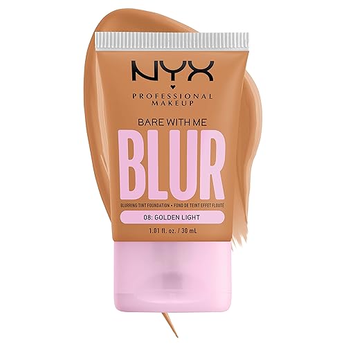 Vista 122 de NYX PROFESSIONAL MAKEUP Bare With Me Blur Skin Tint - Base de maquillaje con matcha, glicerina y niacinamida, marfil claro 03 marfil claro