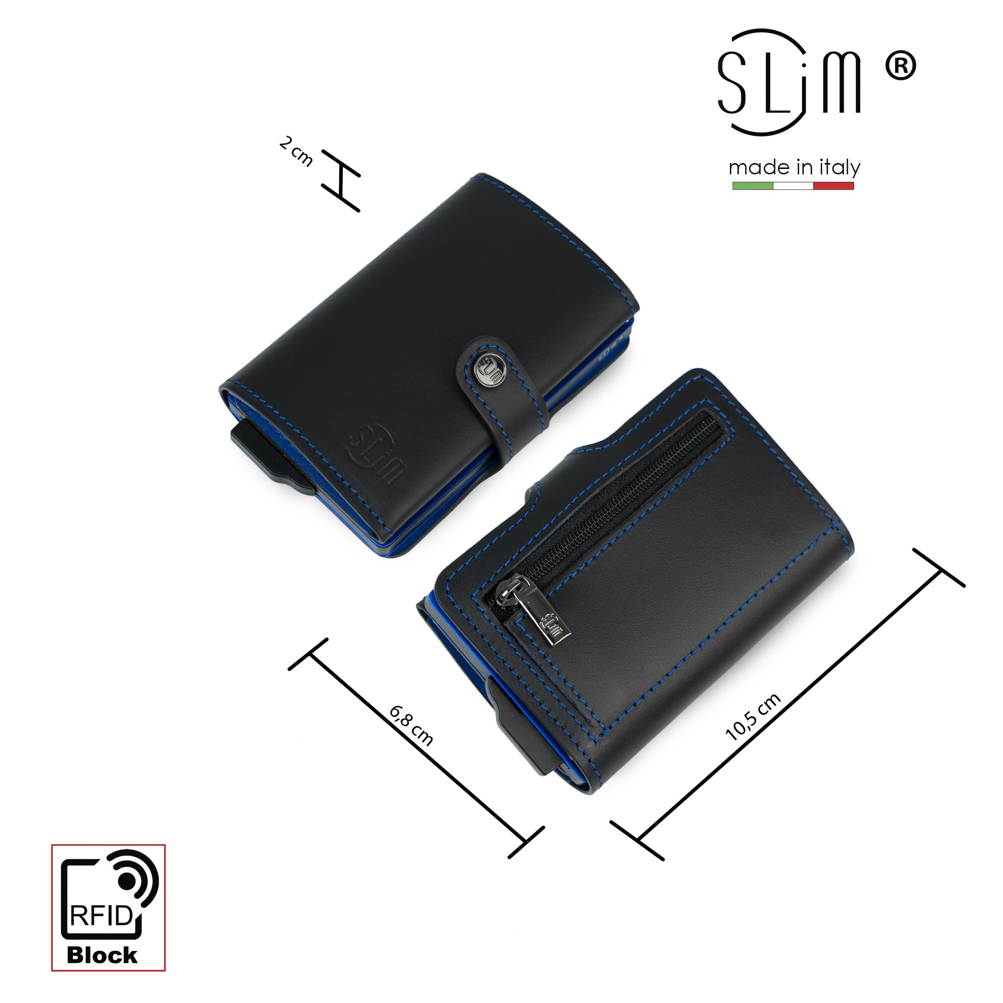 SLim Porta Carte di Credito Schermato Portafoglio Uomo Rfid Portatessere Anticlonazione Donna Portacarte Uomo