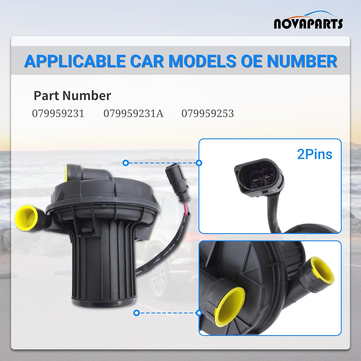 Secondary Air Injection Pump for 2008-2013 Audi A4 A5 A6 A7Quattro Q5 Q7 S4 S5 SQ5 079959231A 079959231 079959253