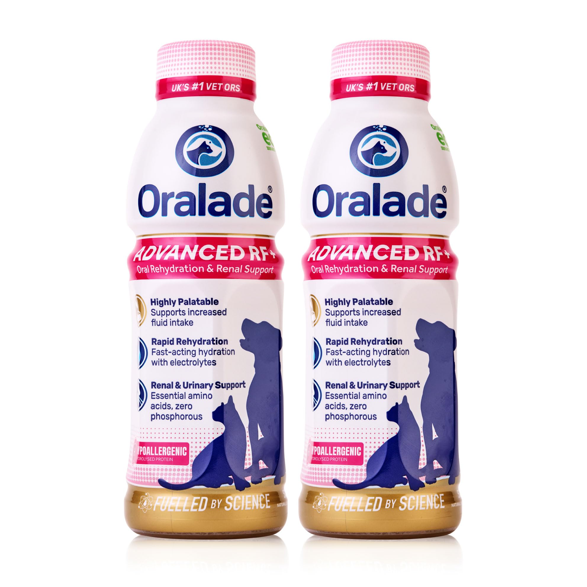 Oralade RF Support Cat | Paquete Doble | 2 x 330 ml | Alimento complementario para Gatos | para Apoyo en Enfermedades renales | Contiene Importantes electrolitos, fluidos y aminoácidos