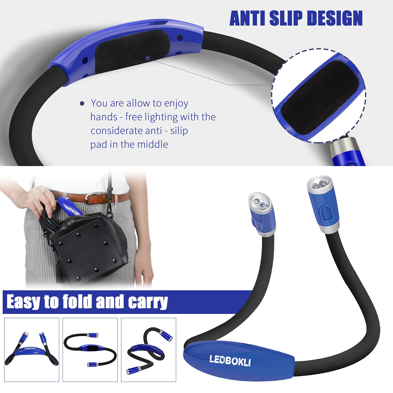 COB LED Headlamp USB Rechargeable Headlight Bar Work Light 6000K