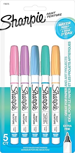 Sharpie Marcadores de pintura a base de agua extrafinos colores surtidos 5 unidades