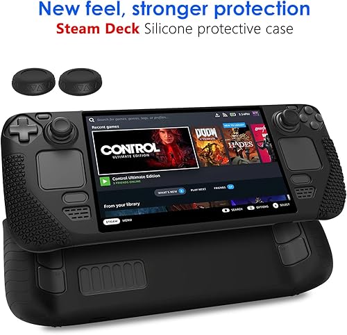 Miniatura 3 de Funda protectora para cubierta de vapor con 2 protectores de pantalla, funda protectora gruesa de silicona suave a prueba de golpes, consola de