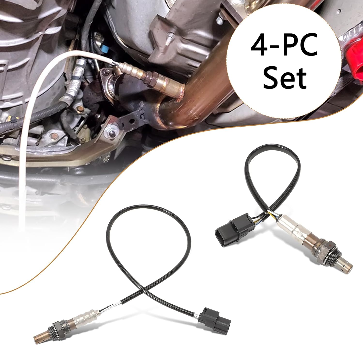 4-PC Set Oxygen Sensor Compatible for Accord 2010 2011 O2 Sensor for Pilot 2009-2013,Oxygen Sensor for Odyssey 2011-2013,for Ridgeline 2009-2013,Crosstour 2012 & Acura TSX TL 36542R70A01 25024785