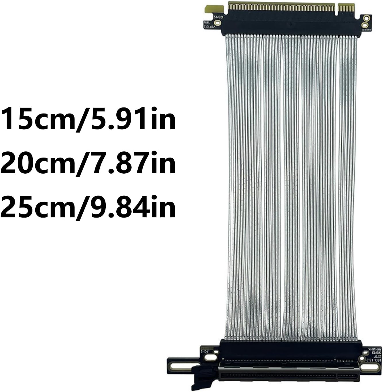 PCIE5.0 X16 RISERSケーブル217E NZXTH1ケースのための柔軟な高速GPU拡張ケーブル64GBS速度双方向速度