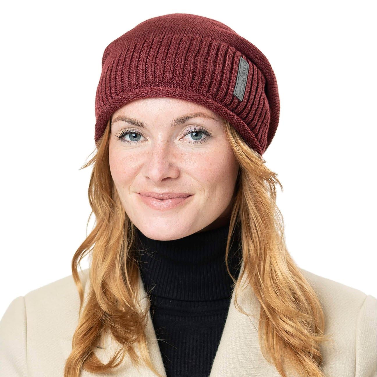Chillouts Czapka Beanie z Podszewką EtienKobiety/Mężczyźni - dzianinowa na zime dluga podszewką, Oversize Zima jesień-zima