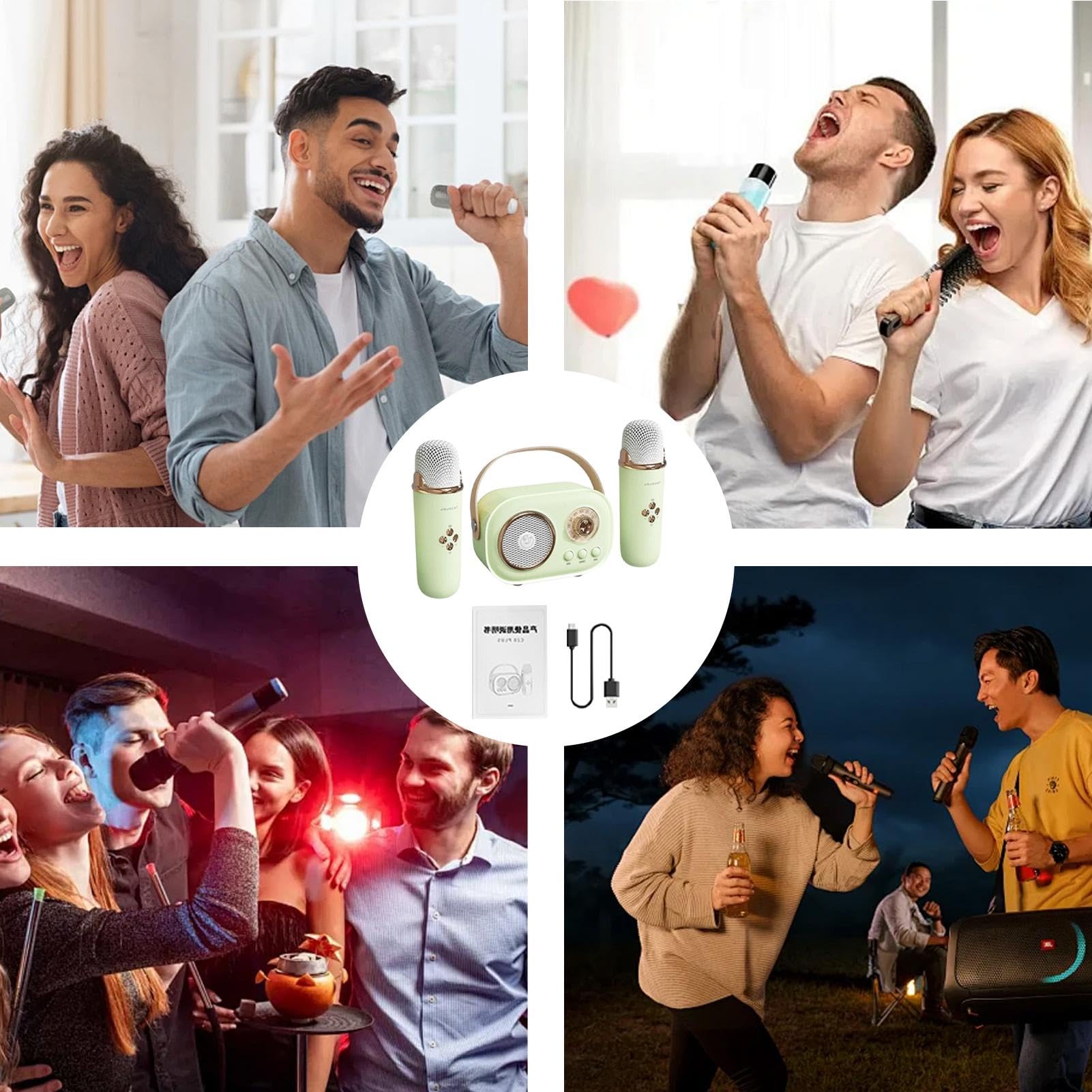 Przenośny mikrofon z głośnikiem do karaoke,przenośny mikrofon z głośnikiem