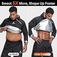 Vista 3 de HOTSUIT Sauna Suit for Men Sweat Sauna Jacket Pant Gym Workout Sweat Suits