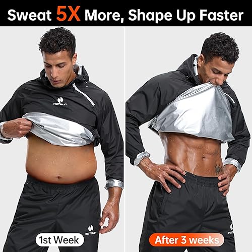 Miniatura 33 de HOTSUIT Sauna Suit for Men Sweat Sauna Jacket Pant Gym Workout Sweat Suits