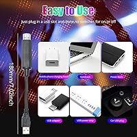 Vista 5 de HONLEEX - Proyector USB de luz nocturna para techo, LED, compacto, rojo, paquete de 1