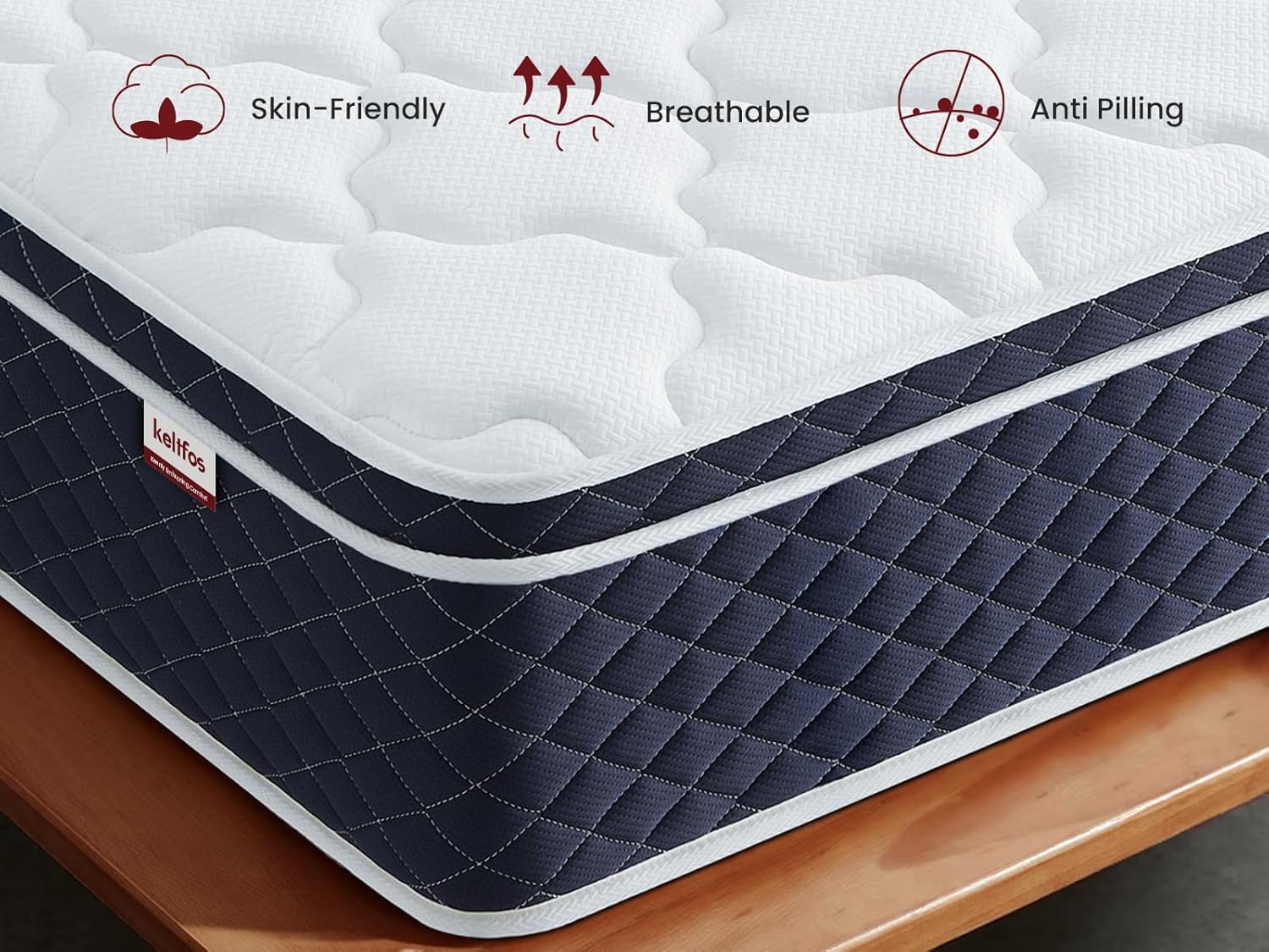 Full Size Mattress 12 Inch, Hybrid Full Mattress in a Box, CertiPUR-US® Certified Memory Foam, Individual Pocket Spring for Cool Sleep&Pressure Relief, Medium Firm Feel, 100-Night Trial