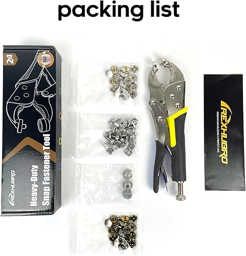 Miniatura 6 de Herramienta de cierre a presión, herramienta a presión para cubiertas de barcos, alicates de ajuste a presión de alta resistencia, kit de