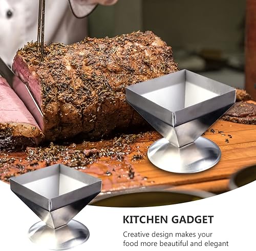 Miniatura 9 de DOITOOL Juego de brillo de labios pirámide de acero inoxidable pirámide de cocina pastel de alimentos Prensa de arroz, placa de metal para servir