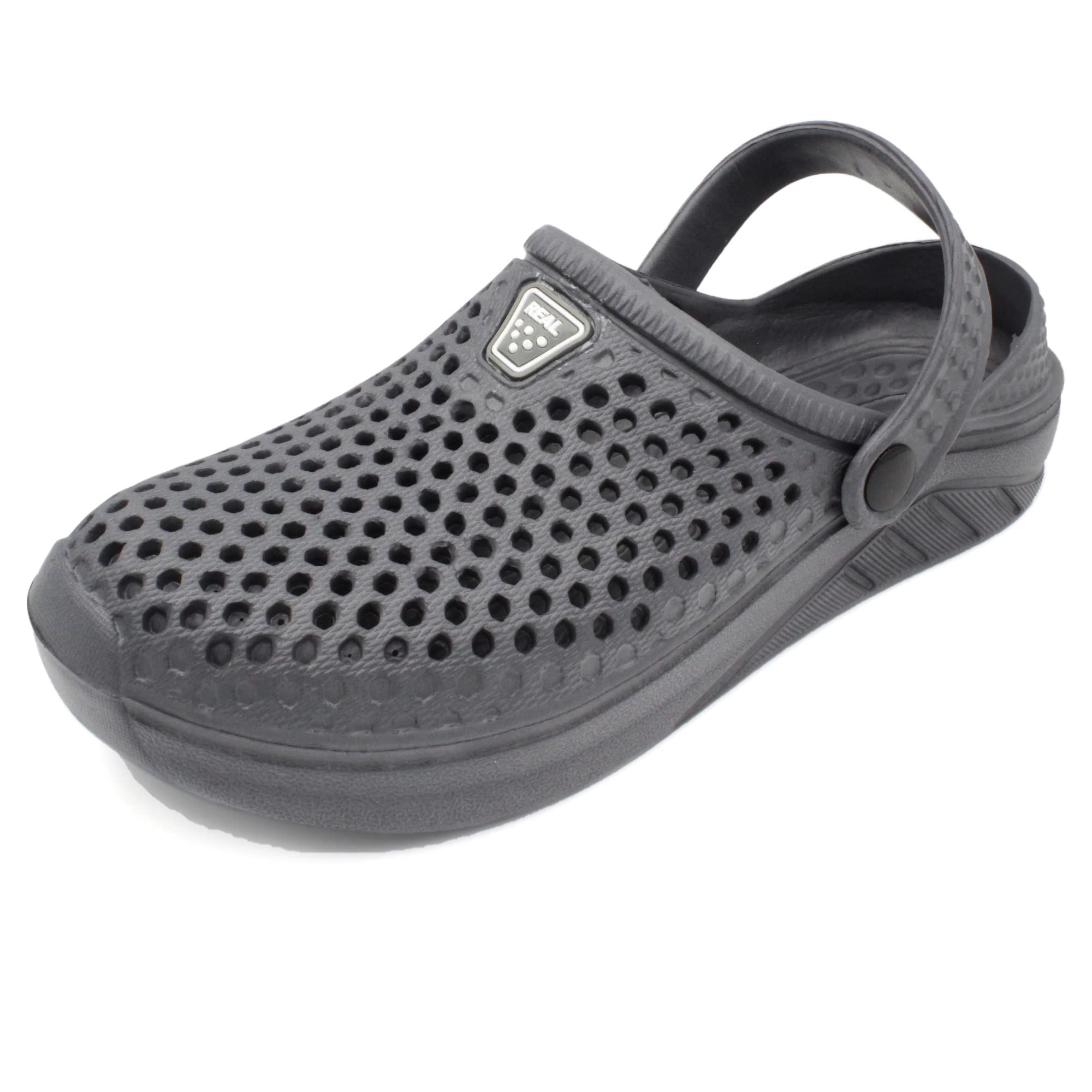 LAVRA Women's Casual Ventilated Black Garden Clogs