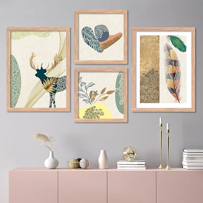 kotart Paintings Set of 4 Framed Paintings for Wall Decoration, Bedroom