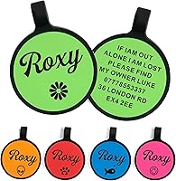 Vista 10 de Dog Tags for Pets Personalized ID Tags Engraved Dog Tag Dog Name Tag ID Tag Custom Dog Tags for Dogs Cats Puppy Kitty Silicone Personalized Dog Tag