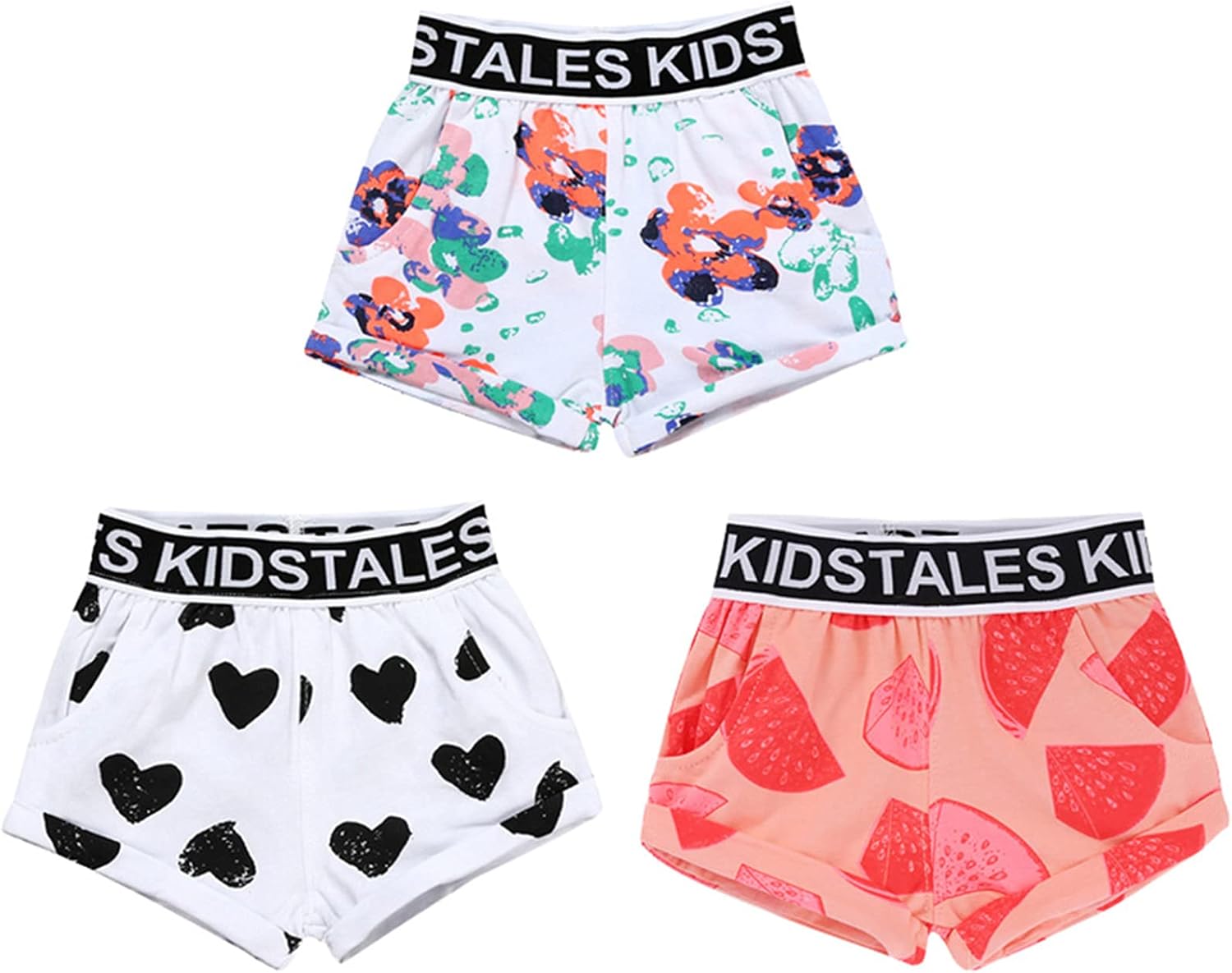 3 Pack Cotton Shorts Baby Toddler Girls Boys Booty Shorts Bottoms Summer Hawaiian Beachwear Swim Trunks