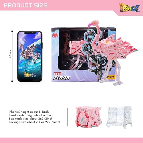 Miniatura 6 de 52TOYS BEASTBOX BB-53 Floyd Deformation Toys figura de acción, juguetes de conversión en mecha y cubo, regalo perfecto para fiesta de cumpleaños