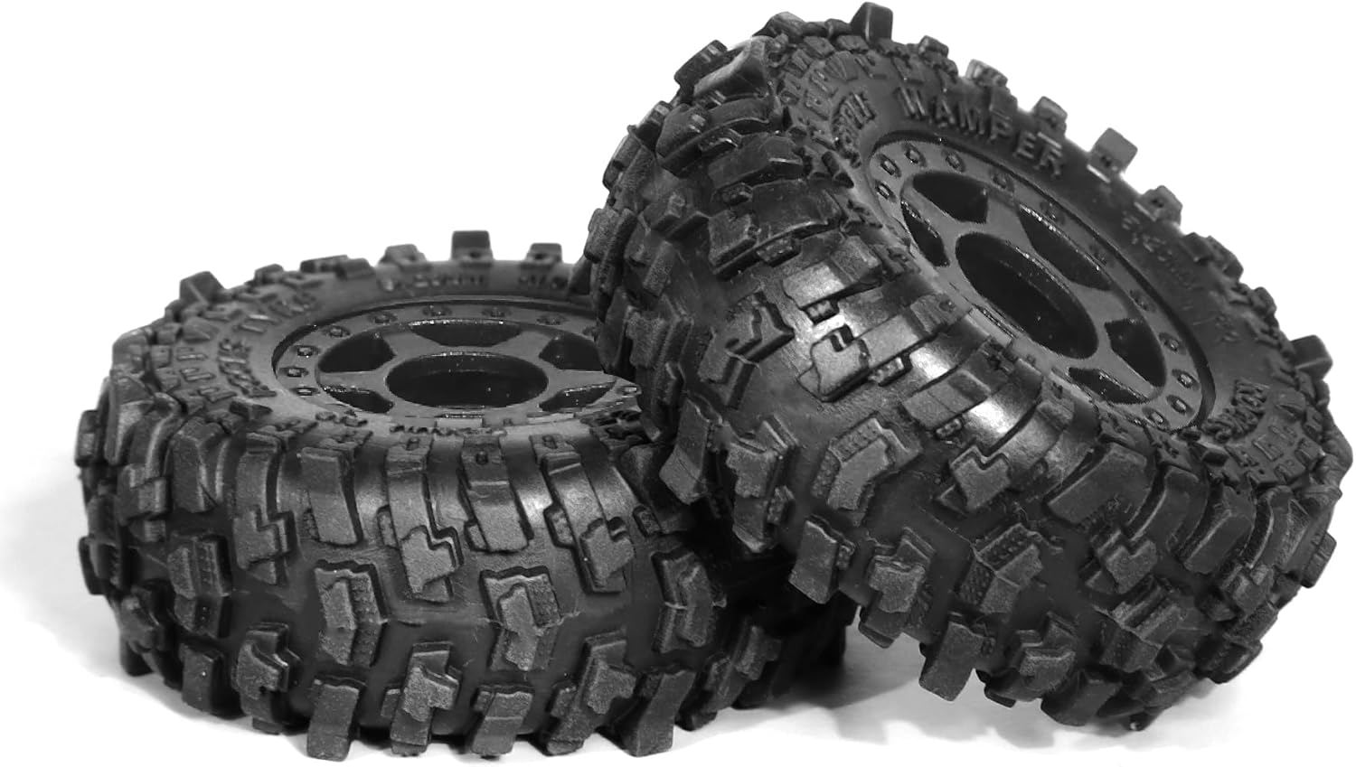 1.0 Beadlock Wheels and Tires（4pcs） 1.0 Crawler Tires OD 51 * 20mm Plastics 1.0 Wheel 1/18 1/24 RC Crawler Tires for SCX24 TRX4M FMS FCX24 FCX18 AX24 (at)