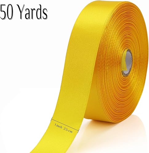 Miniatura 58 de Cinta de oro rosa de 1-1/2 pulgadas, para envolver regalos, 50 yardas, corona de fiesta de boda, costura, accesorios para el cabello, decoración