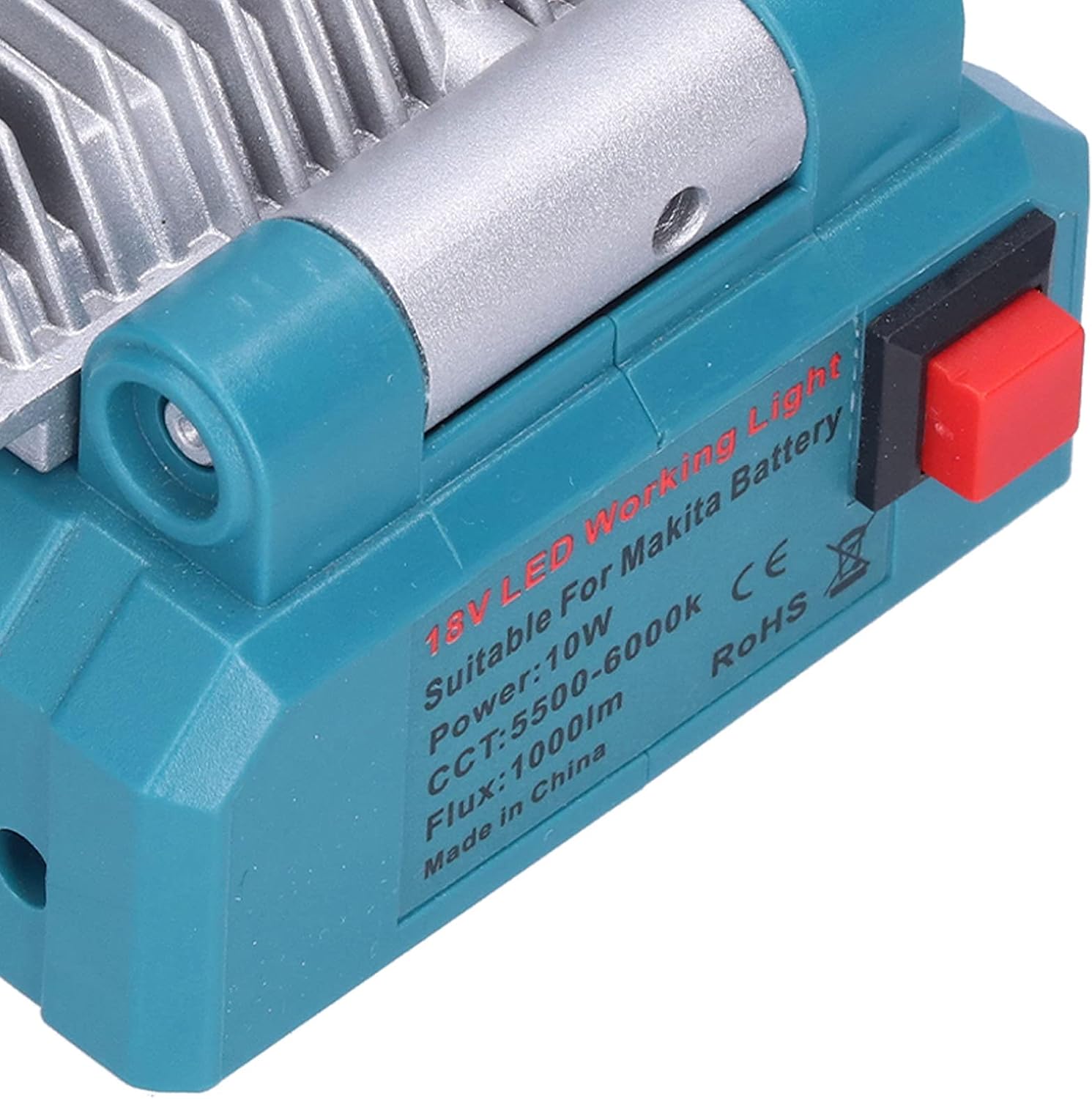 10W Emergency Lithium Battery LED Work Light for Car Maintenance Workshops 14‑18V Blue Gray