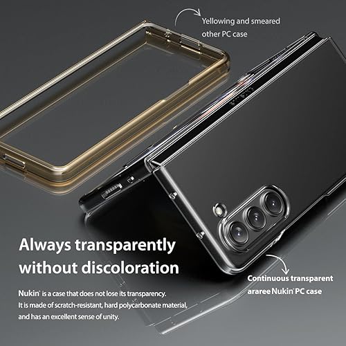 Miniatura 5 de araree Nukin - Funda para Samsung Galaxy Z Fold 5, translúcida, ultrafina, delgada, resistente a los arañazos, carcasa rígida para teléfono de PC