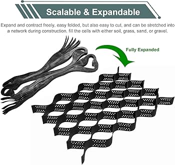 Amazon.co.jp: 砂利 保護材 マット 道路建設、地盤補強用の高耐久ジオ