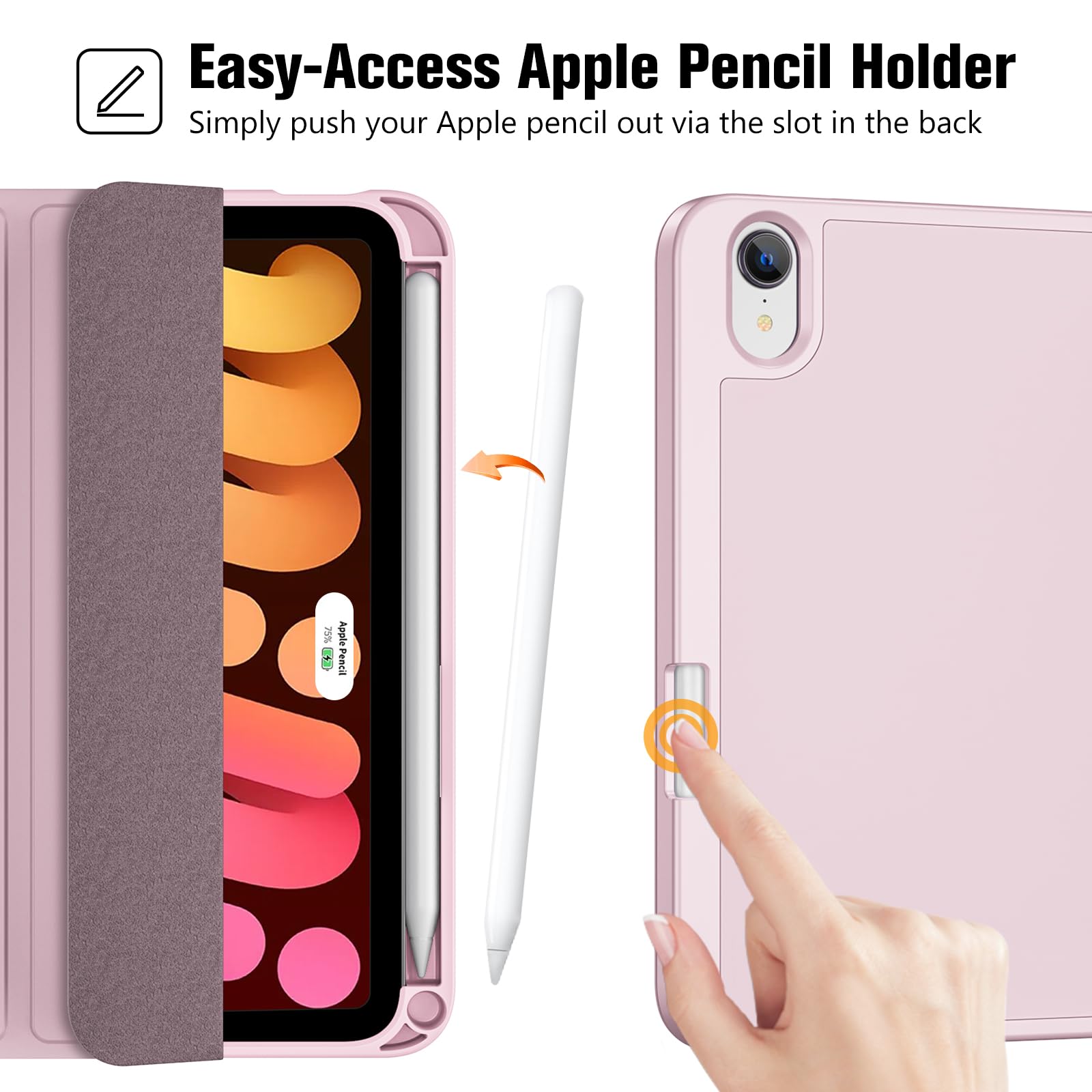 iPad mini 7世代 + カバー + Apple Pencil pro ProCase Protective Case for iPad Mini 7th(A17 Pro) 2024, Slim