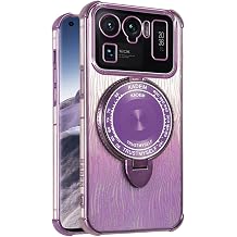 Kickstand Case for Xiaomi 11 Ultra Cover Soft TPU Silicone Phone Case with Luxury Magnetic Mirror Stand Shell for Women Men Anti-Fall Protective Cover Compatible with Xiaomi 11 Ultra Case 3