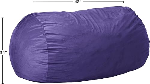 Miniatura 64 de Chill Sack Silla de puf, tumbona de 6 pies, microgamuza azul marino - solo funda Microsuede,Microsuede - Negro - Solo funda,Microsuede - Camel -