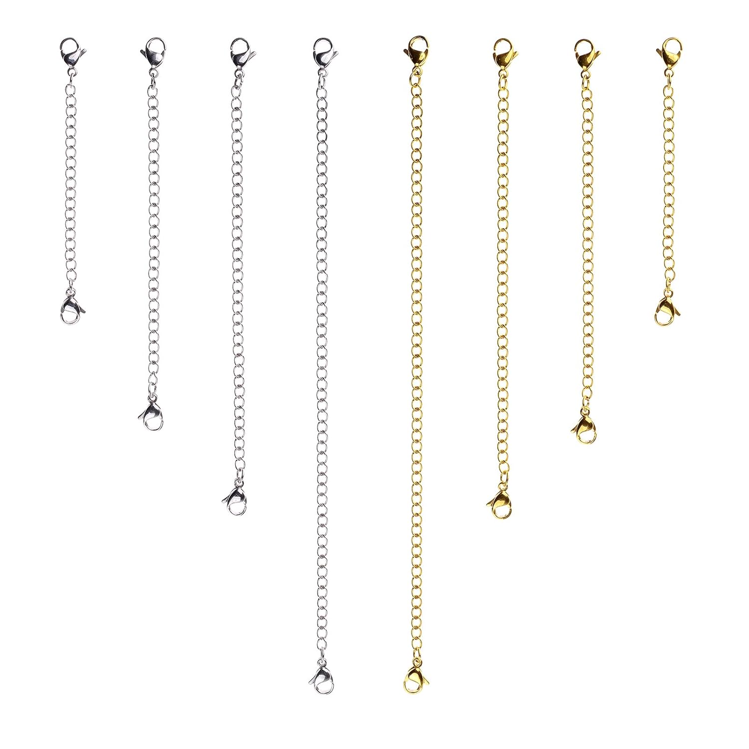 DBuy 8 Pcs Stainless Steel Necklace Extender Bracelet Extender