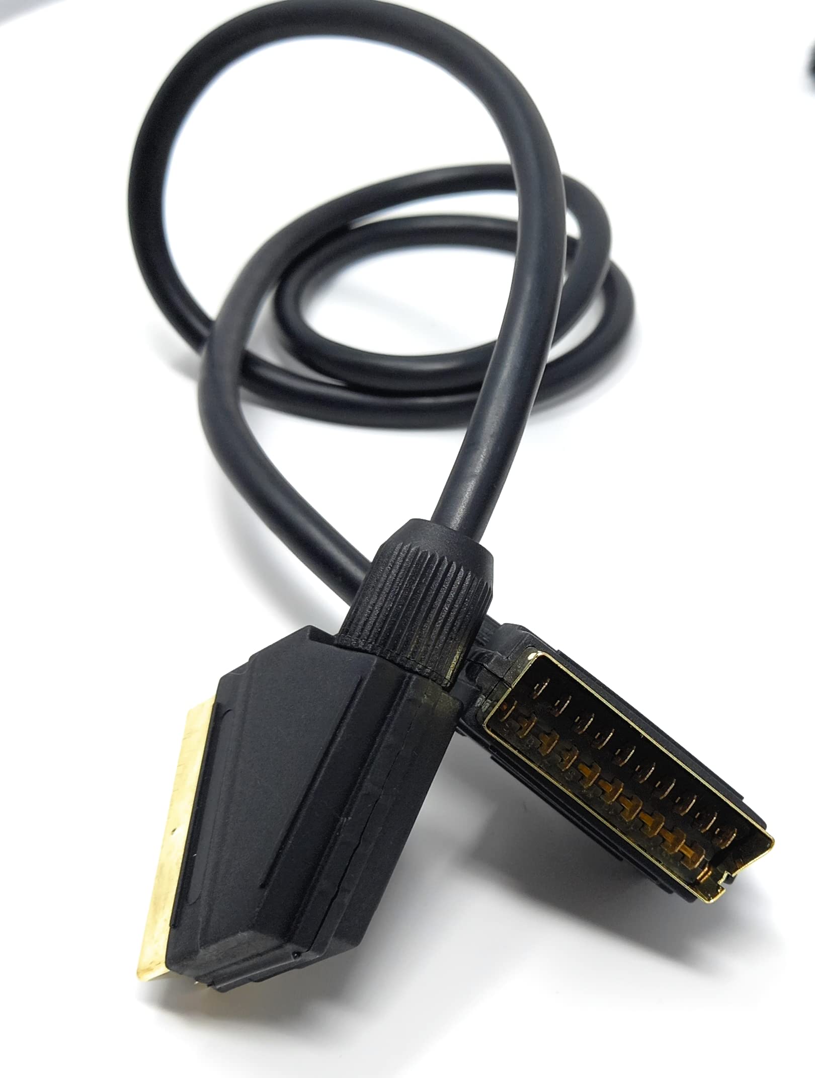 DRUT 1m Scart to Scart Cable Lead, 21 Pin Male to Male (Plug to Plug) RGB Cord for TV VCR, DVD Player Gold Plated (3ft) - Image 3