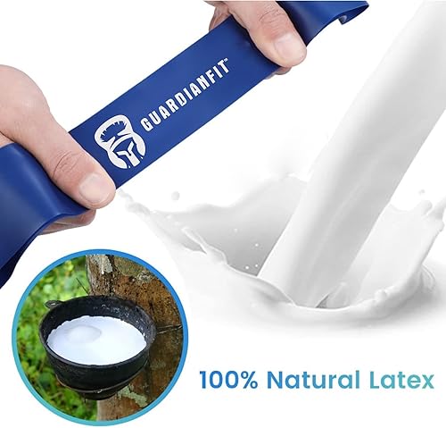 Miniatura 3 de GuardianFit Juego de 5 bandas de ejercicio de resistencia con bolsa de transporte, bandas de fuerza para piernas, trasero, cuerpo, fitness, yoga,