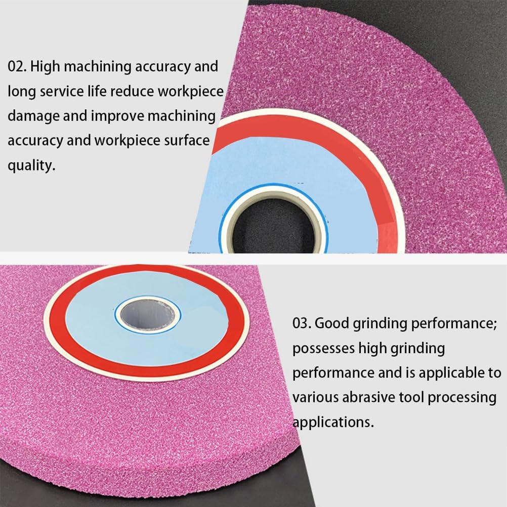 Bench Grinder Wheel White Corundum Replacement High-Accuracy, Low-Vibration Wheel for Sharpening Tools Blades 100Grit,24 grit