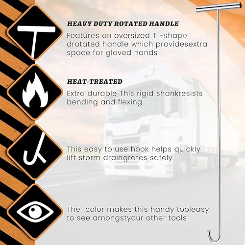 Miniatura 3 de Zonon Paquete de 4 extractores de pasadores de 5 rueda de 31 pulgadas, acero macizo, cromados, resistentes y portátiles, ganchos de elevación para