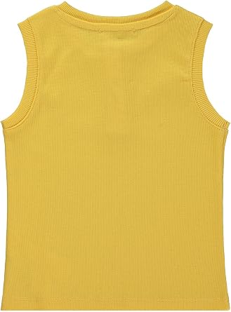 Erkek Çocuk Basic Sıfır Kol Tişört, 4-5 Yaş, Hardal