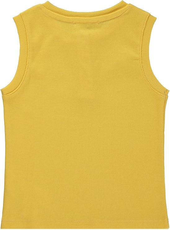 Erkek Çocuk Basic Sıfır Kol Tişört, 4-5 Yaş, Hardal