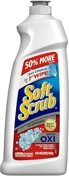 Soft Scrub Multi-Purpose Kitchen and Bathroom Cleanser with Oxi, 36 Ounce Pack of 1