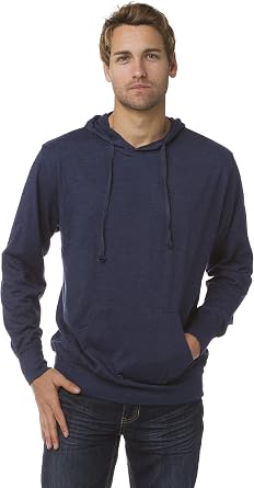 Lightweight Hooded Pullover T-Shirt XL Classic Navy Heather
