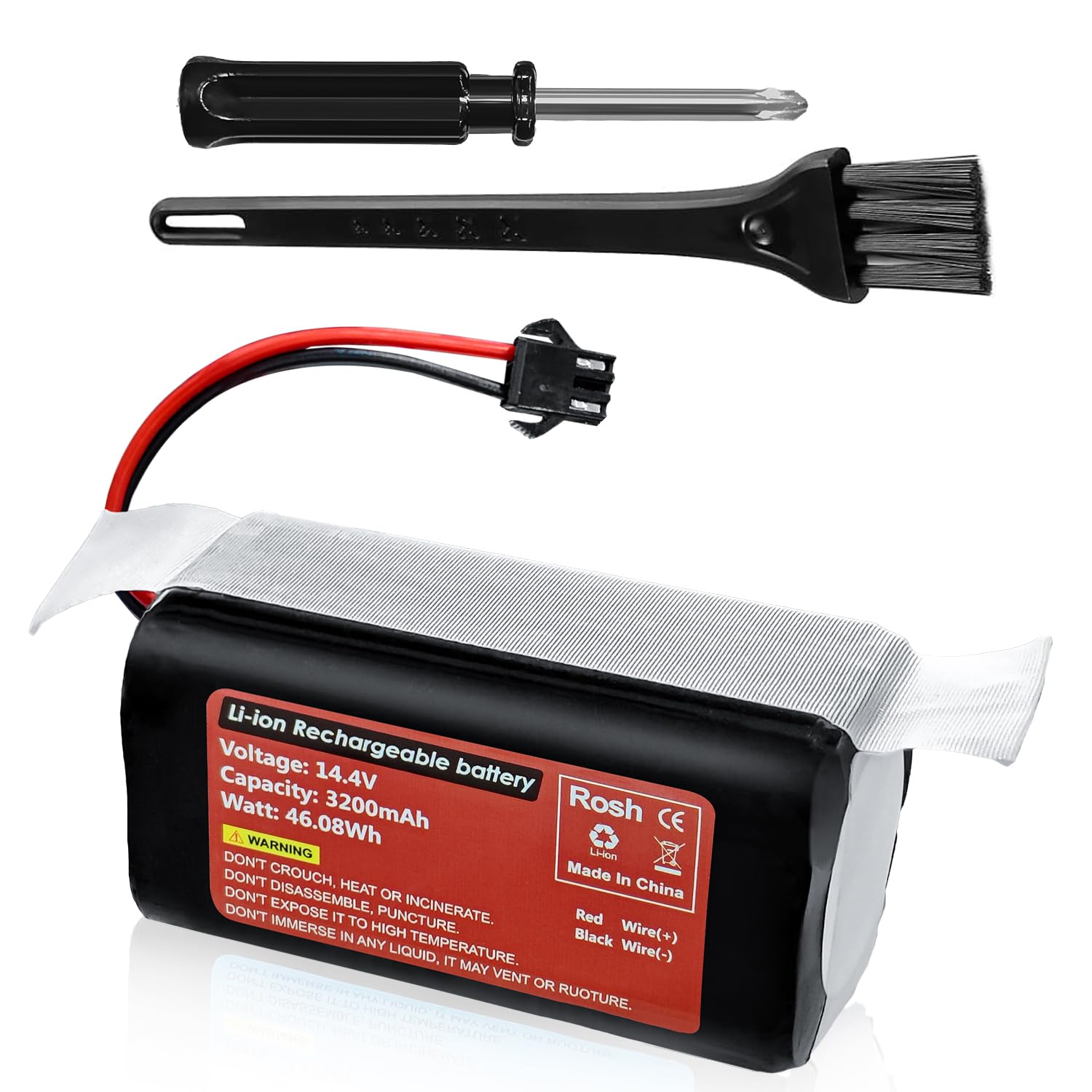 Morpilot 14.4V 3200mAh Batteria Sostitutiva Agli Loni di Litio Ricaricabile Compatibile con IKOHS Netbot S14/S15,Eufy RoboVac 11S/11/15C/15T/30/35C, Deebot N79S/DN622, Lefant M520