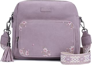 Pomelo Best Crossbody Purses for Women, Soft Leather Medium Cross Body Bags Woman, Shoulder Bag with Adjustable Strap Travel