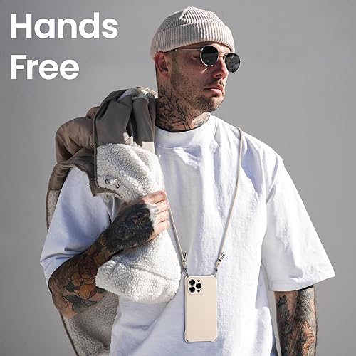 Miniatura 4 de ZCDAYE Funda para iPhone 13 Pro Max con cordón cruzado para teléfono, funda de silicona suave con correa ajustable para el hombro, funda de teléfono