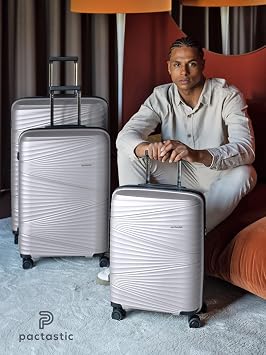 Pactastic Ultra Lightweight Hard Shell Suitcase Set 3 Pieces