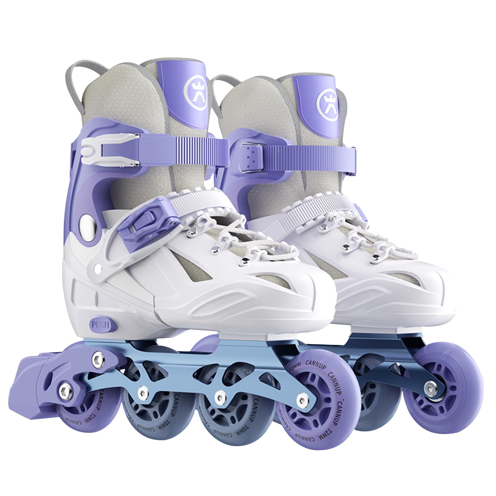 DAYONG Roller Skates for Kids, Adjustable Inline Skating Shoes with 8 Light Up Wheels and Double Adjusting Buckle, Dual Mode Breathable Rollerblades for Beginners, Kids, Adult. L White